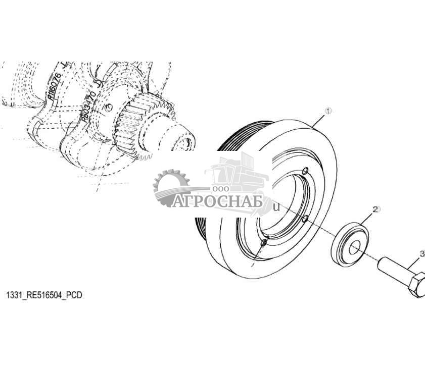 1331 Демпфер и шкив коленчатого вала 